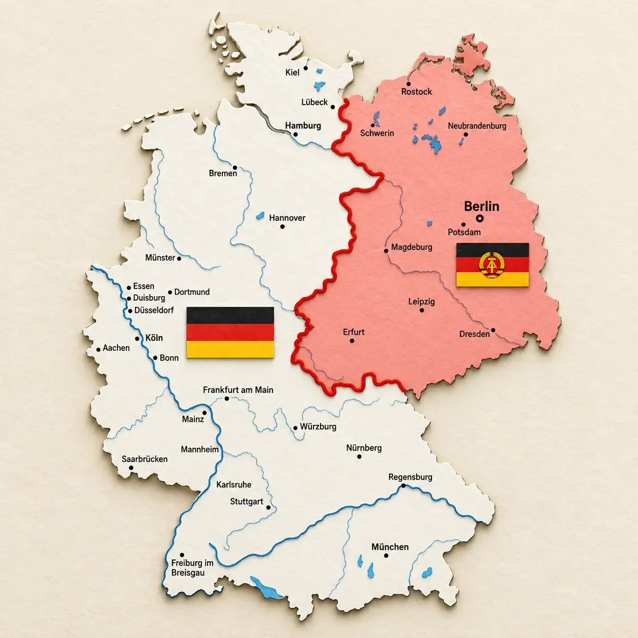 ChatGPT-Bild Deutschland und DDR