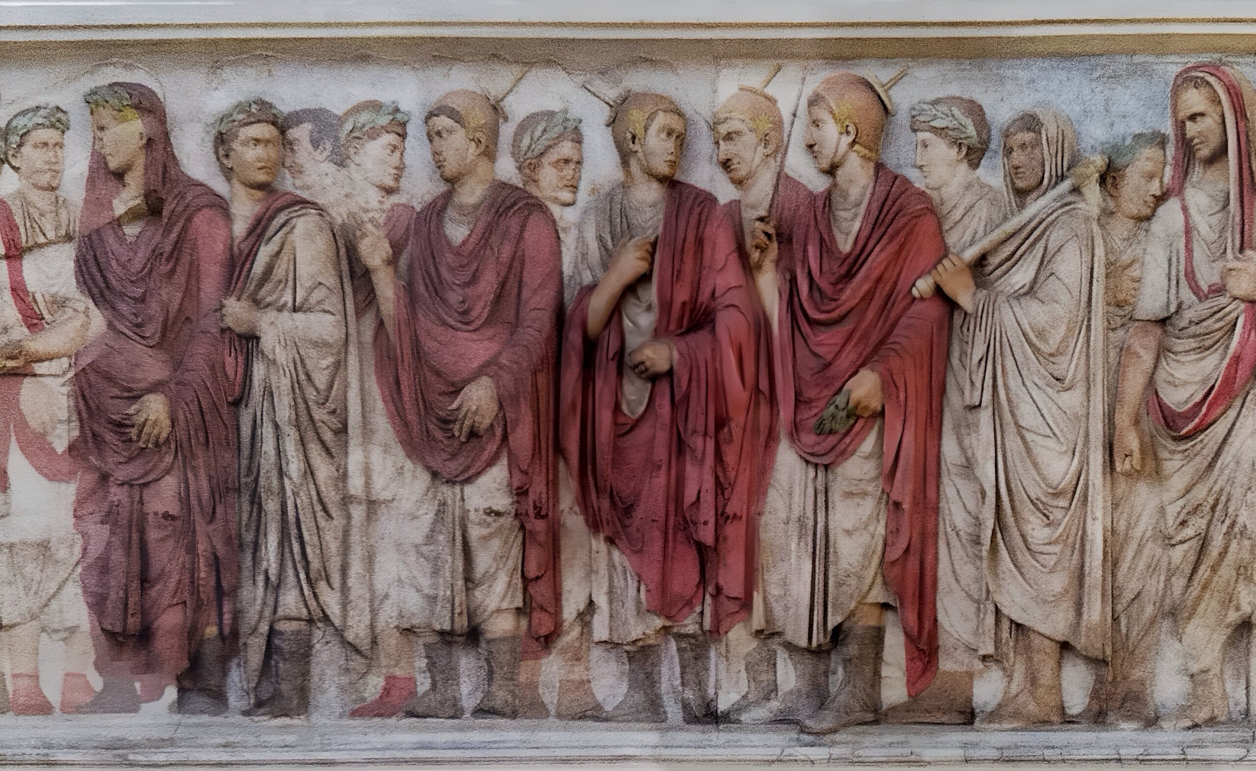 Familienmitglieder im Relief der Ara Pacis