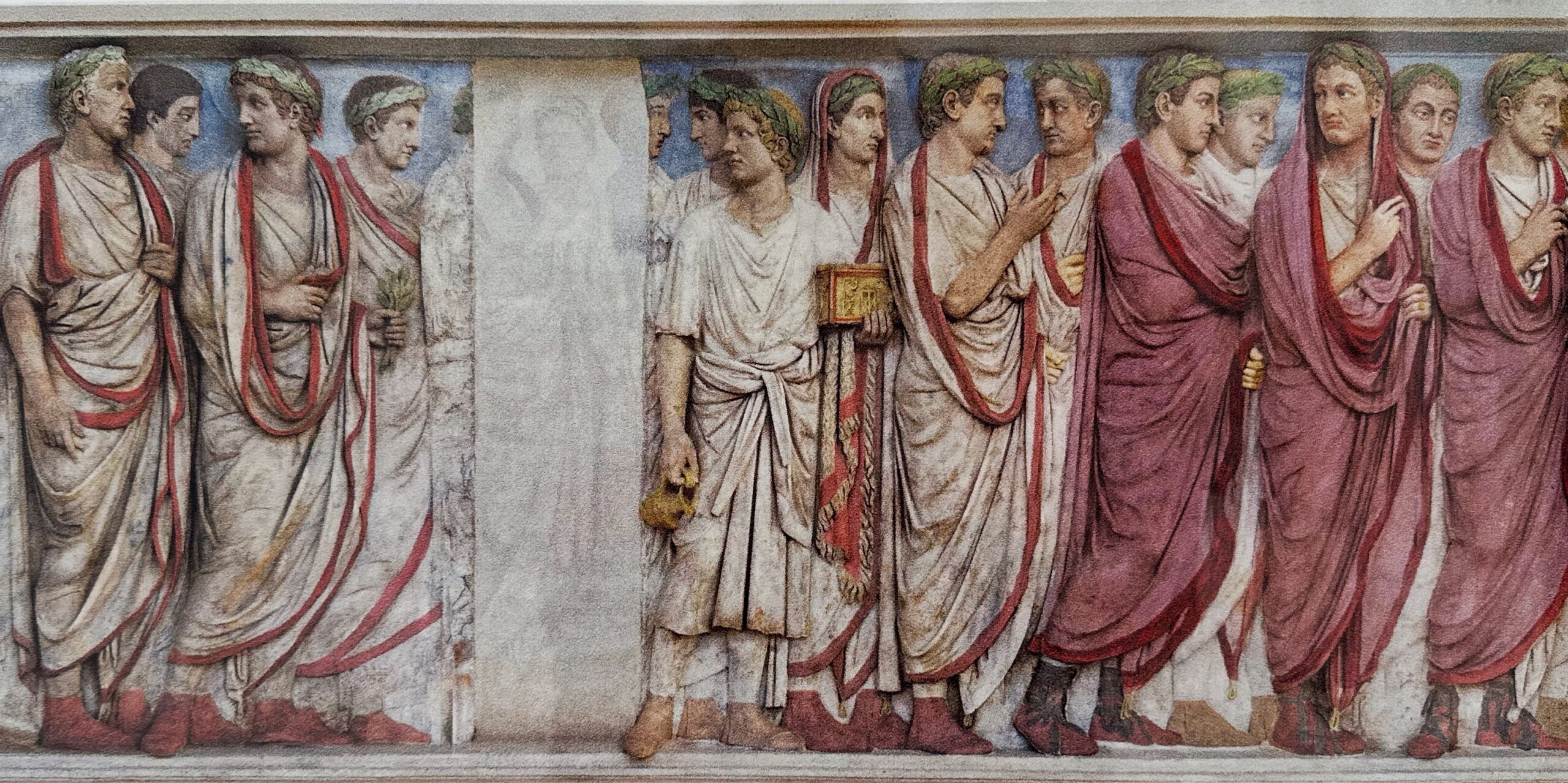 Frauen und Kinder im Prozessionsfries der Ara Pacis