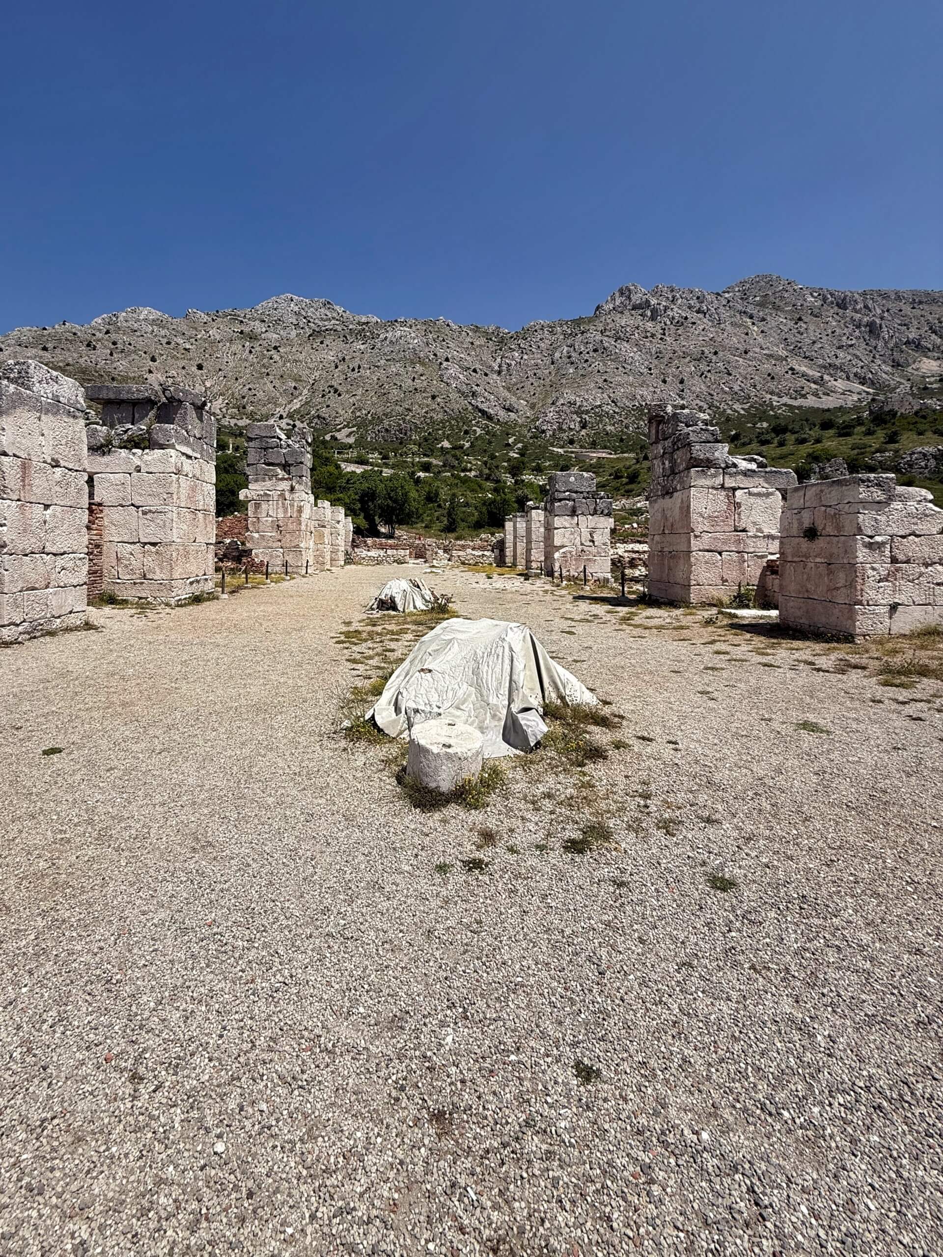 Ruinen der Kaiserthermen von Sagalassos, Blick nach Norden