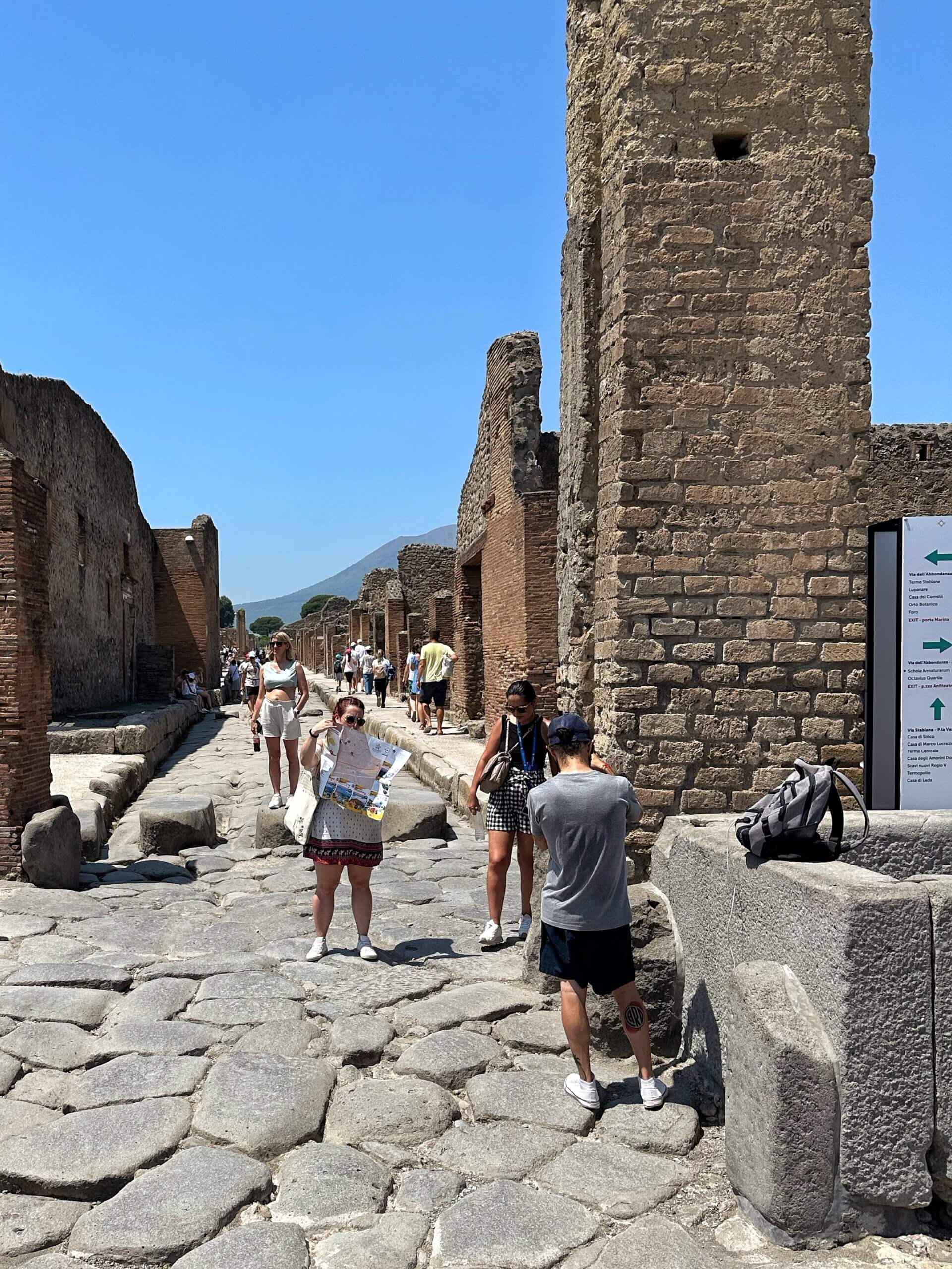 Kreuzung in Pompeji